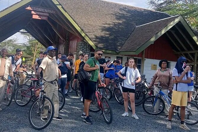 Bike Tour at Hell's Gate National Park, Boat Ride at L. Naivasha - Cycling among giraffes and zebras in Hells Gate