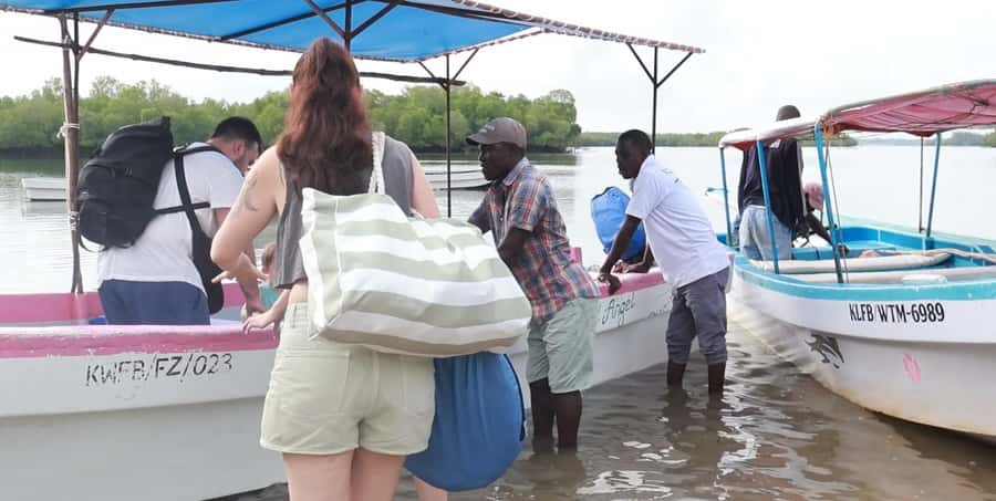 From Diani Beach: Funzi Island Full Day Excursion with Lunch - Funzi sandbank when the tide is low