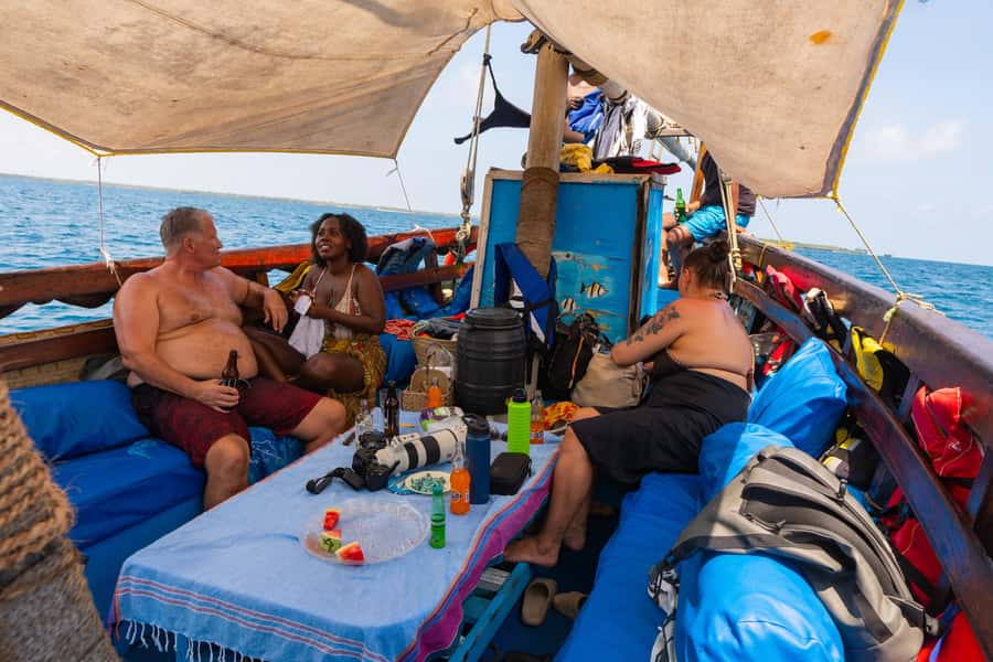 From Mombasa: Kisite Mpunguti Marine Park and Wasini Island - Shimoni Slave Caves and the final ride home