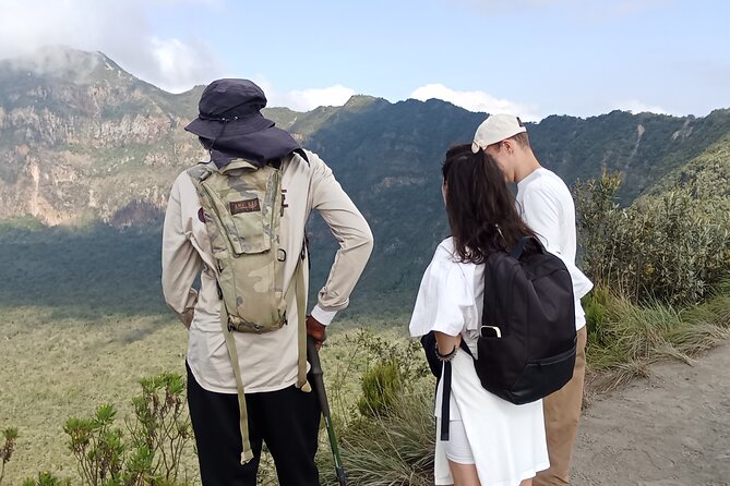 Guided Mount Longonot Hiking Day Trip - Walking the crater rim and looking toward Lake Naivasha
