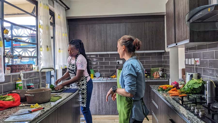 Local Market Tour and Traditional Meal Cooking Class - Sitting down to a traditional Kenyan meal