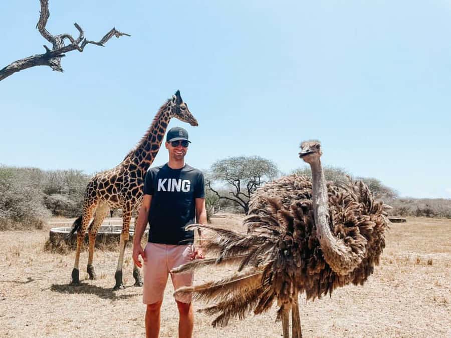 Mombasa: Guided Nature Walk Amongst Giraffes - Meeting giraffes at Nguuni Nature Sanctuary