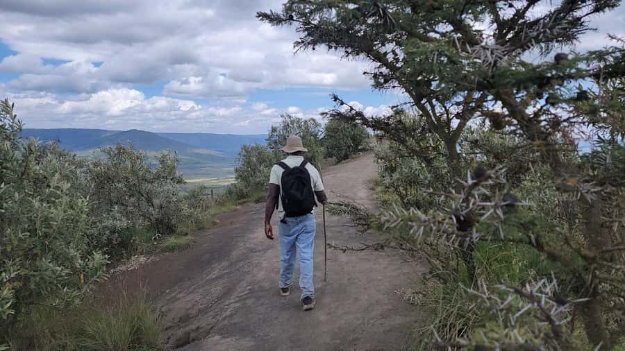 Mt Longonot National park Day Hike - Reaching the crater rim