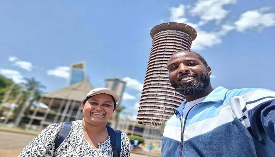 Nairobi Walking Tour, GiraffeCentre & Souvenir Shopping Tour - KICC and the 360-degree Nairobi view
